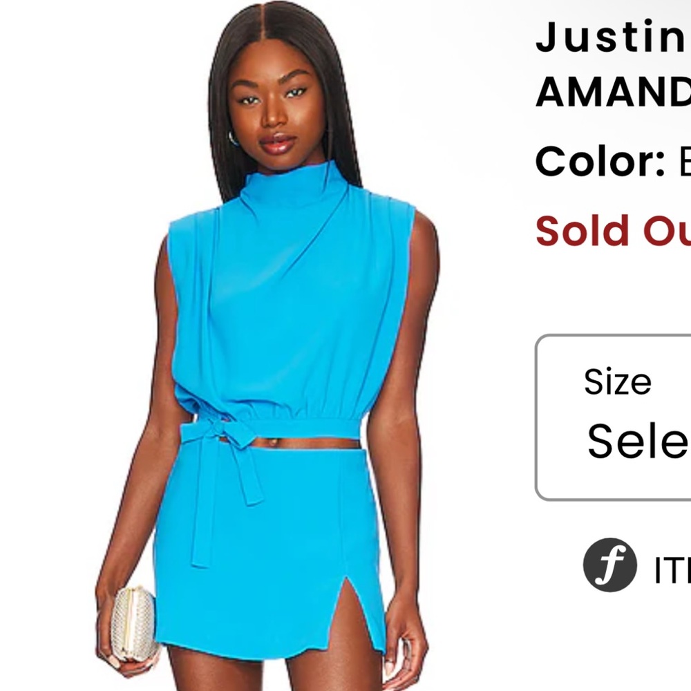 Amanda Uprichard Justin Top and Dale Skort in Bluejay